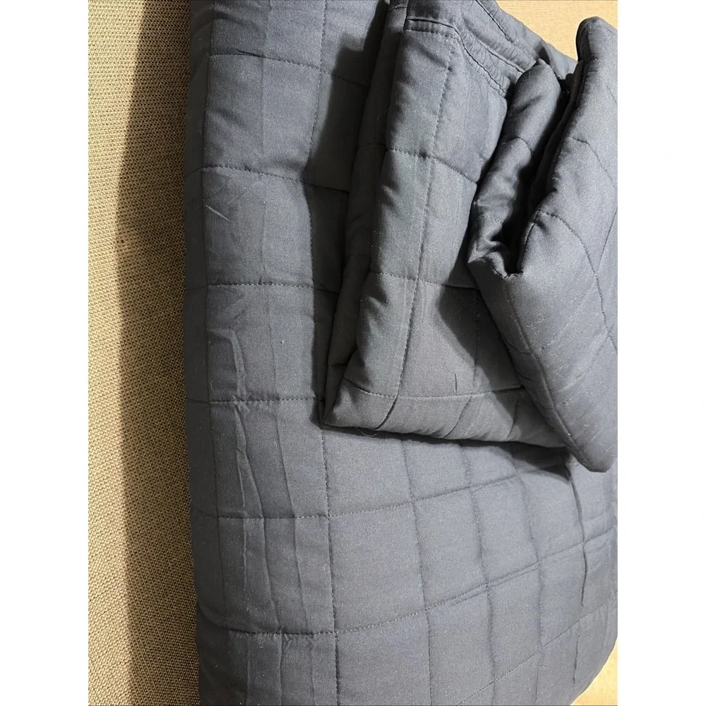 Ienjoy Home Navy King Quilted Modern Minimal Farmhouse 3-Piece Comforter Set‎